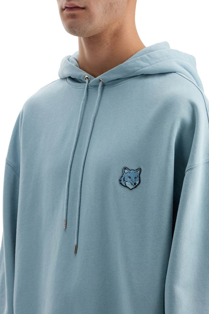 Bold Fox Head Hooded Sweatshirt  - Light Blue