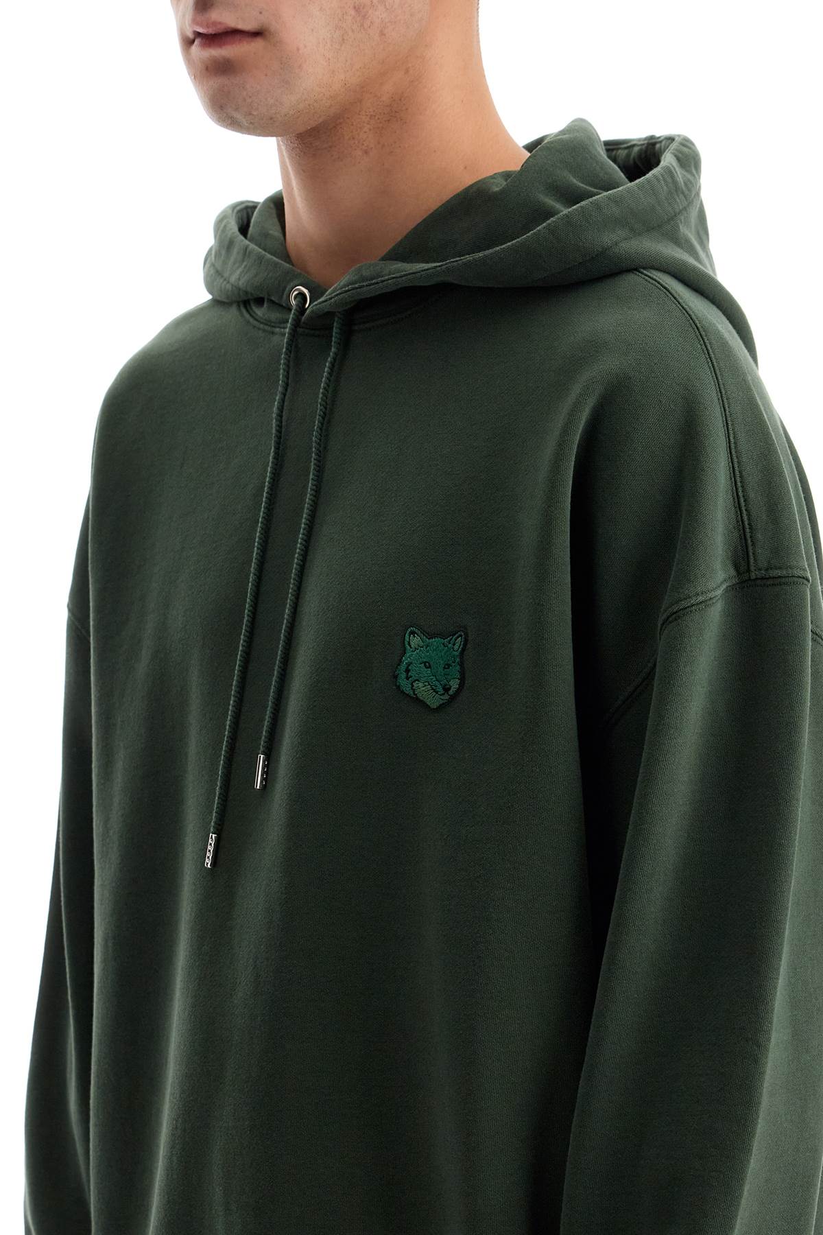 Bold Fox Head Hooded Sweatshirt  - Green