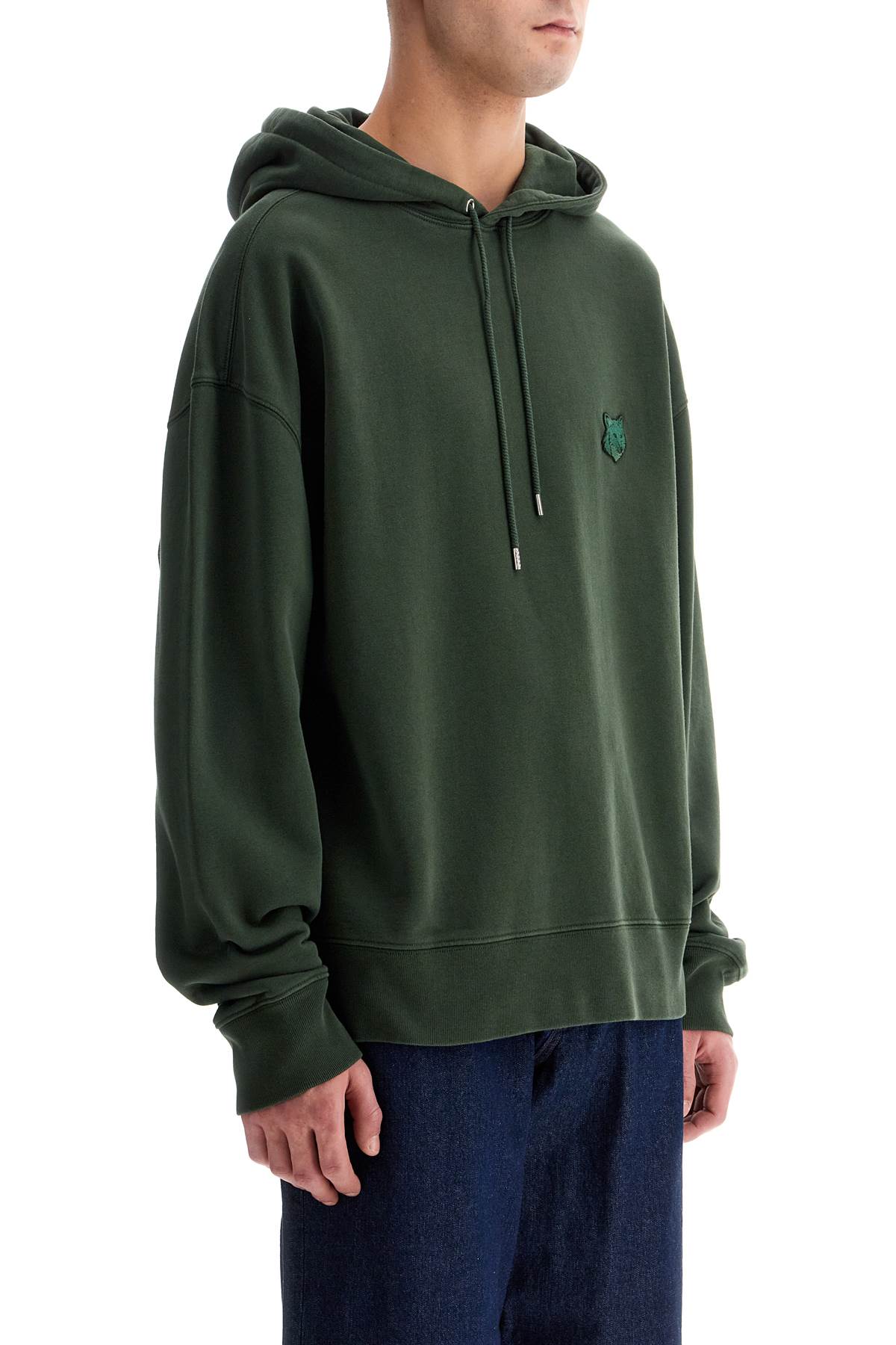 Bold Fox Head Hooded Sweatshirt  - Green