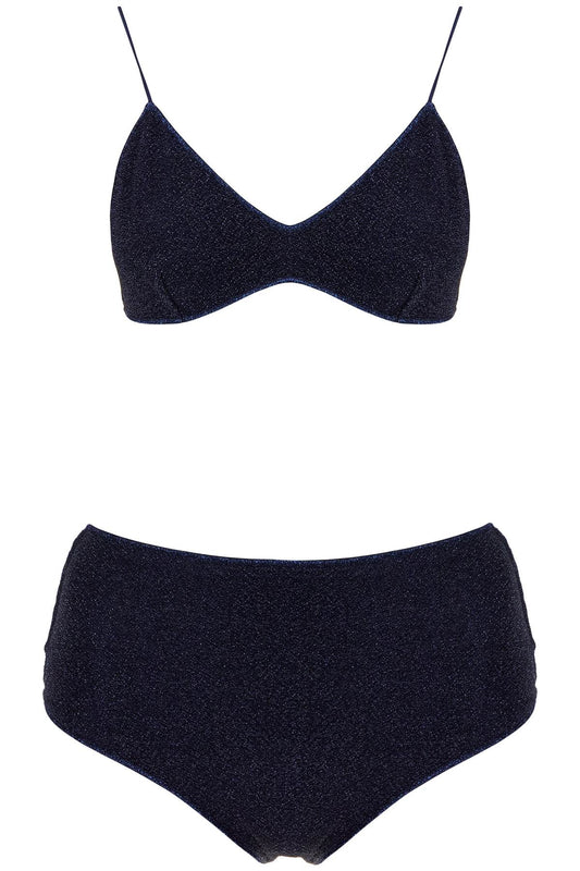 High-waisted Lumiã¨re Bikini Set  - Blue