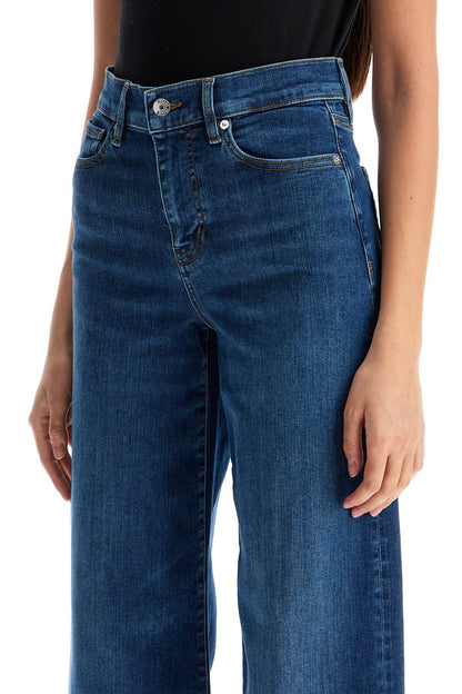 'le Slim Palazzo' Cropped Jeans  - Blue