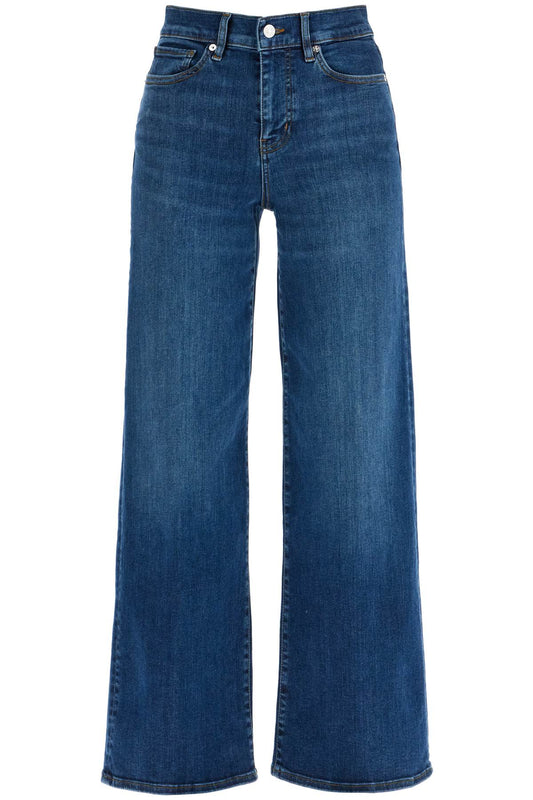 'le Slim Palazzo' Cropped Jeans  - Blue