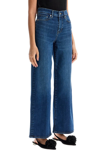 'le Slim Palazzo' Cropped Jeans  - Blue