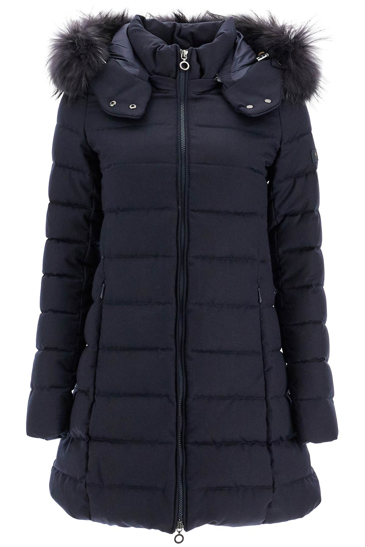 Laviana Wool Midi Down Jacket  - Blue