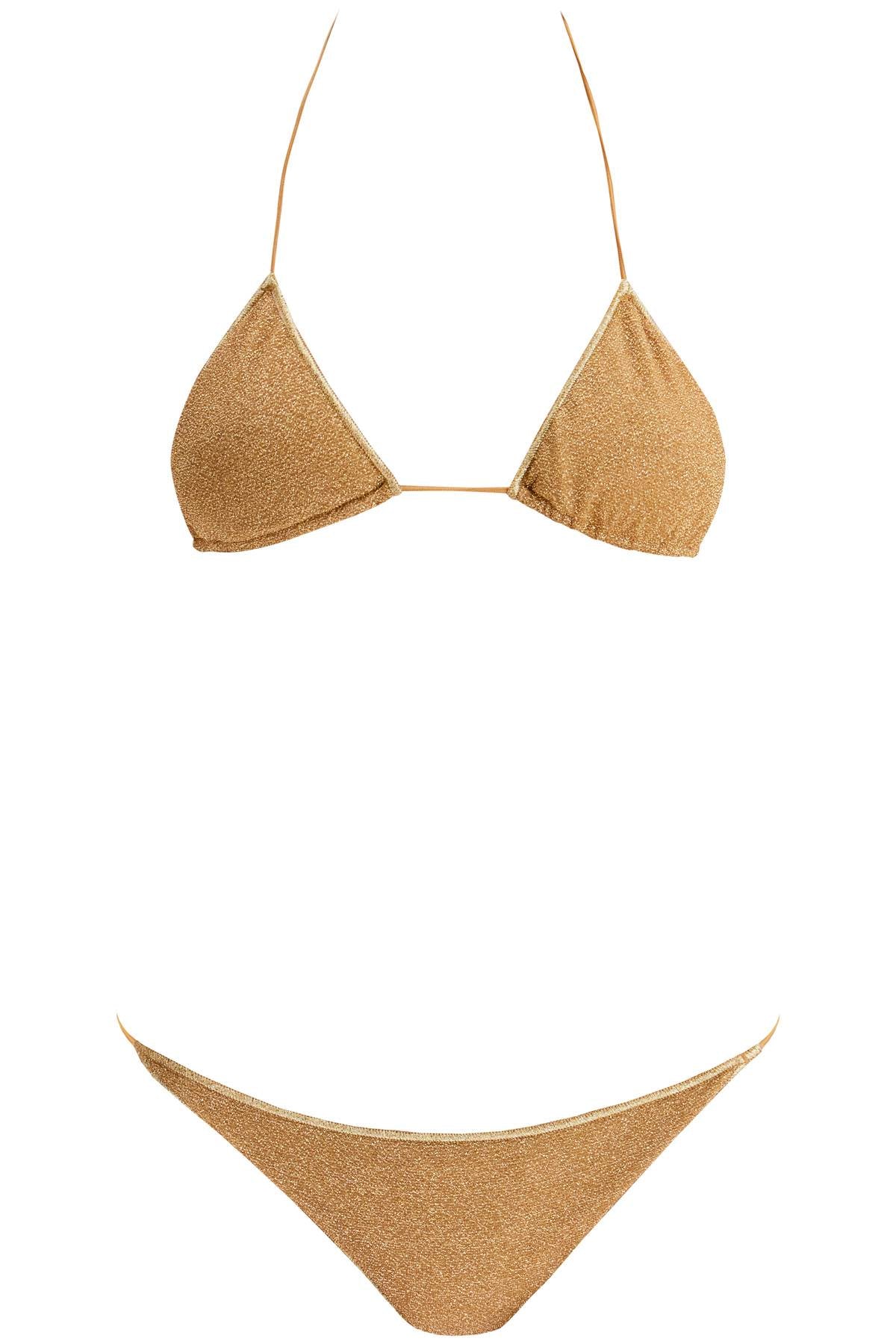 Lumière Triangle Bikini Set For  - Gold