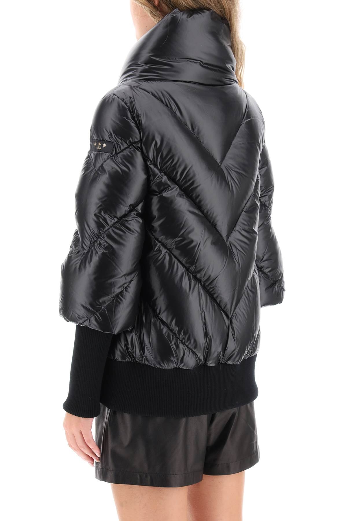 Tuyukke Cowl-neck Puffer Jacket  - Nero