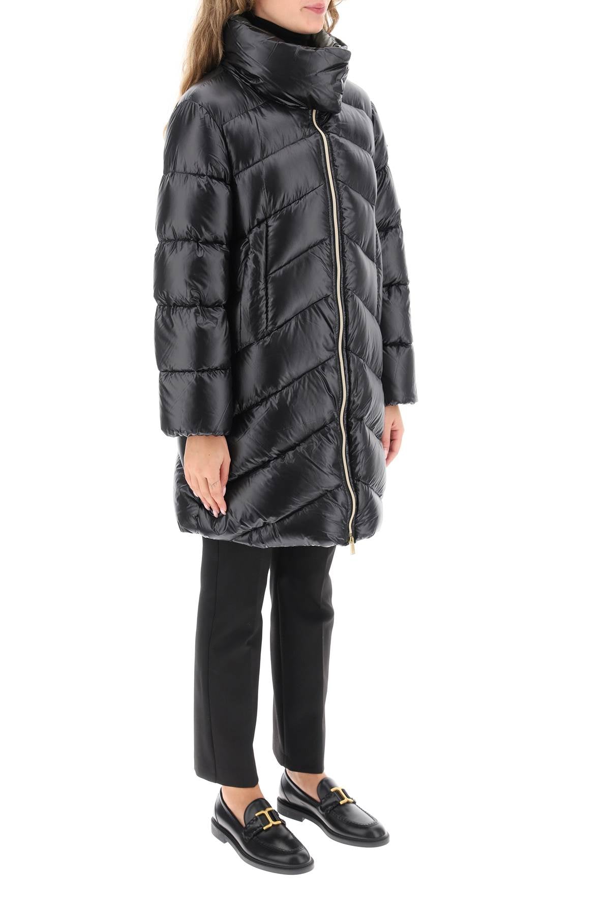 Edela Midi Down Jacket  - Nero