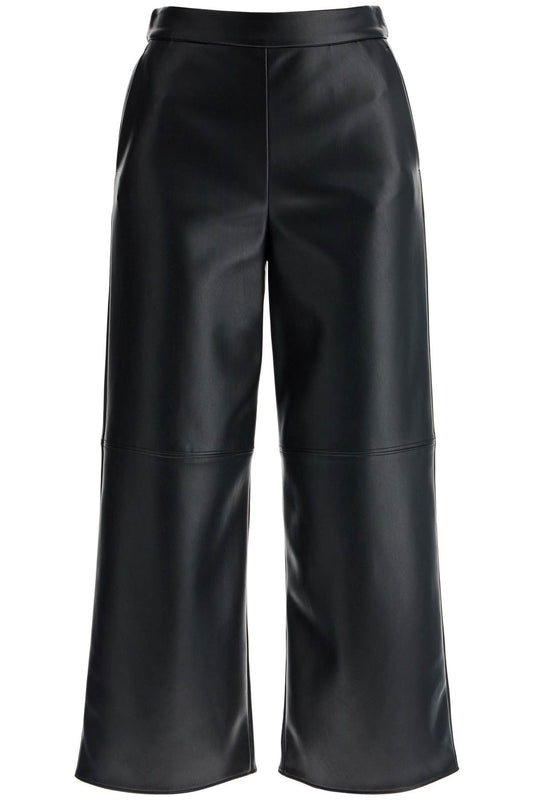 Coated Fabric Trousers For Men  - Black