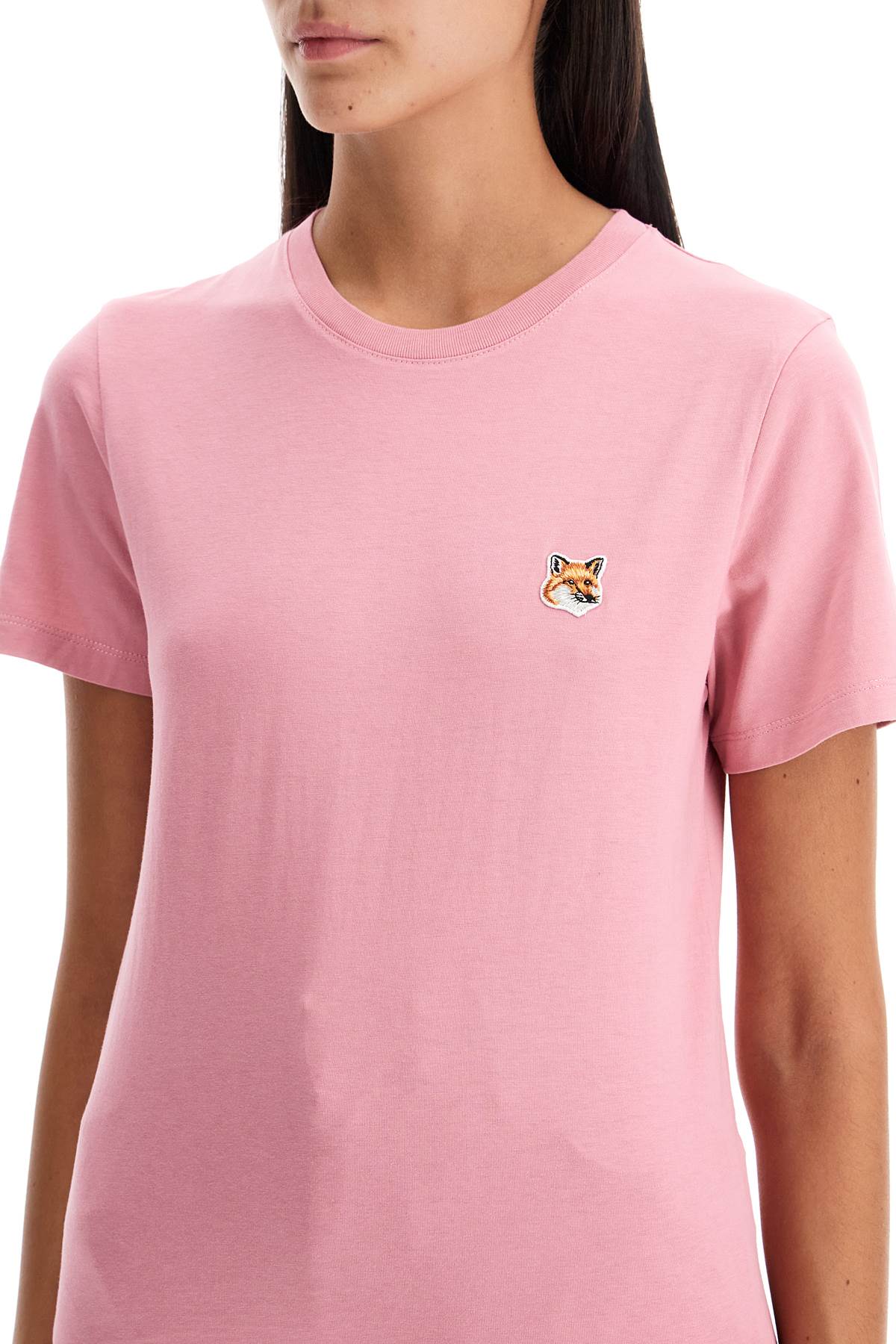 Fox Head Crew-neck T-shirt  - Rosa