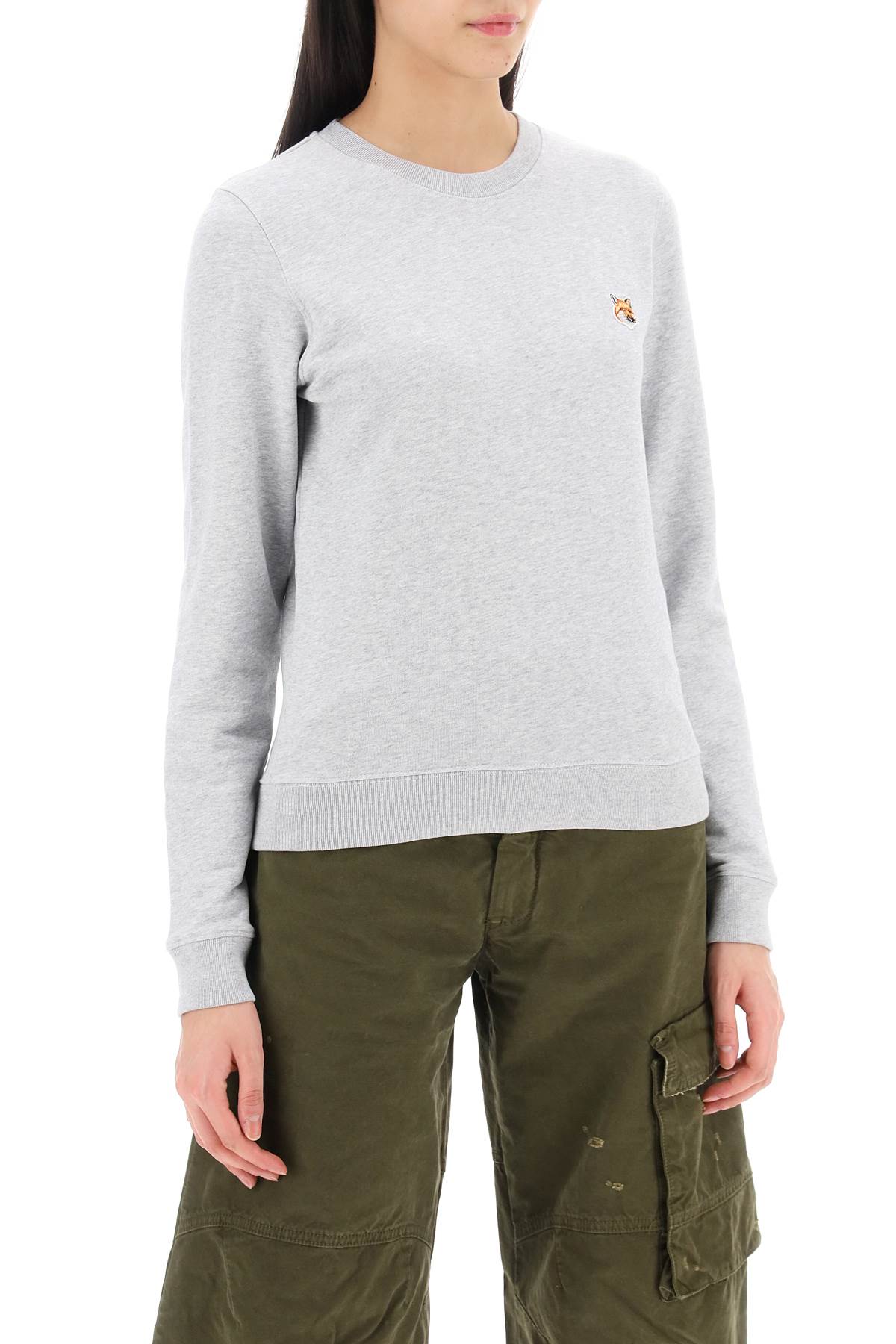 Fox Head Regular Fit Sweatshirt  - Grey