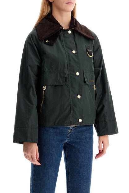 A-line Cotton Waxed Jacket  - Green