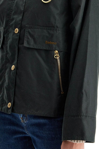 A-line Cotton Waxed Jacket  - Green