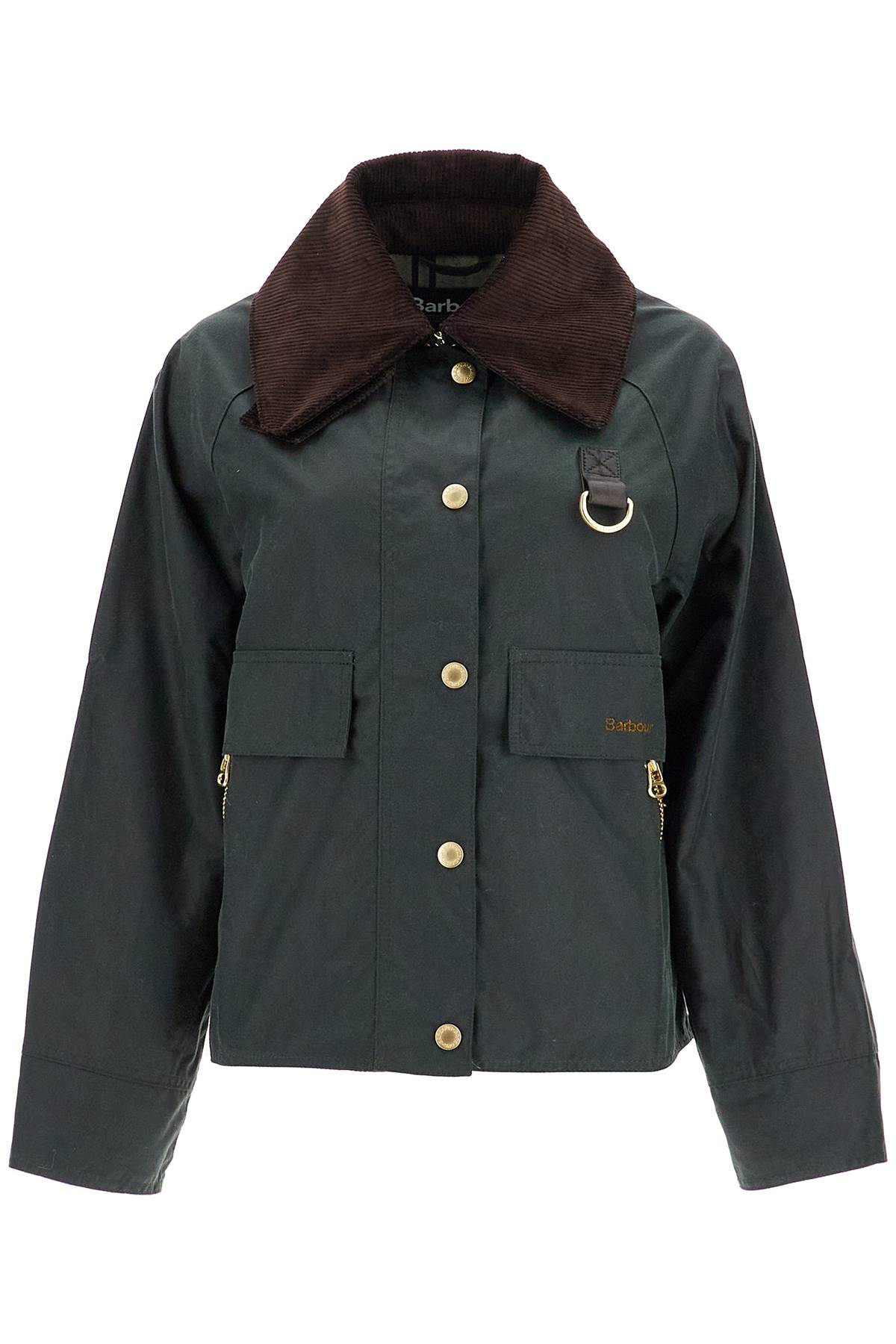 A-line Cotton Waxed Jacket  - Green