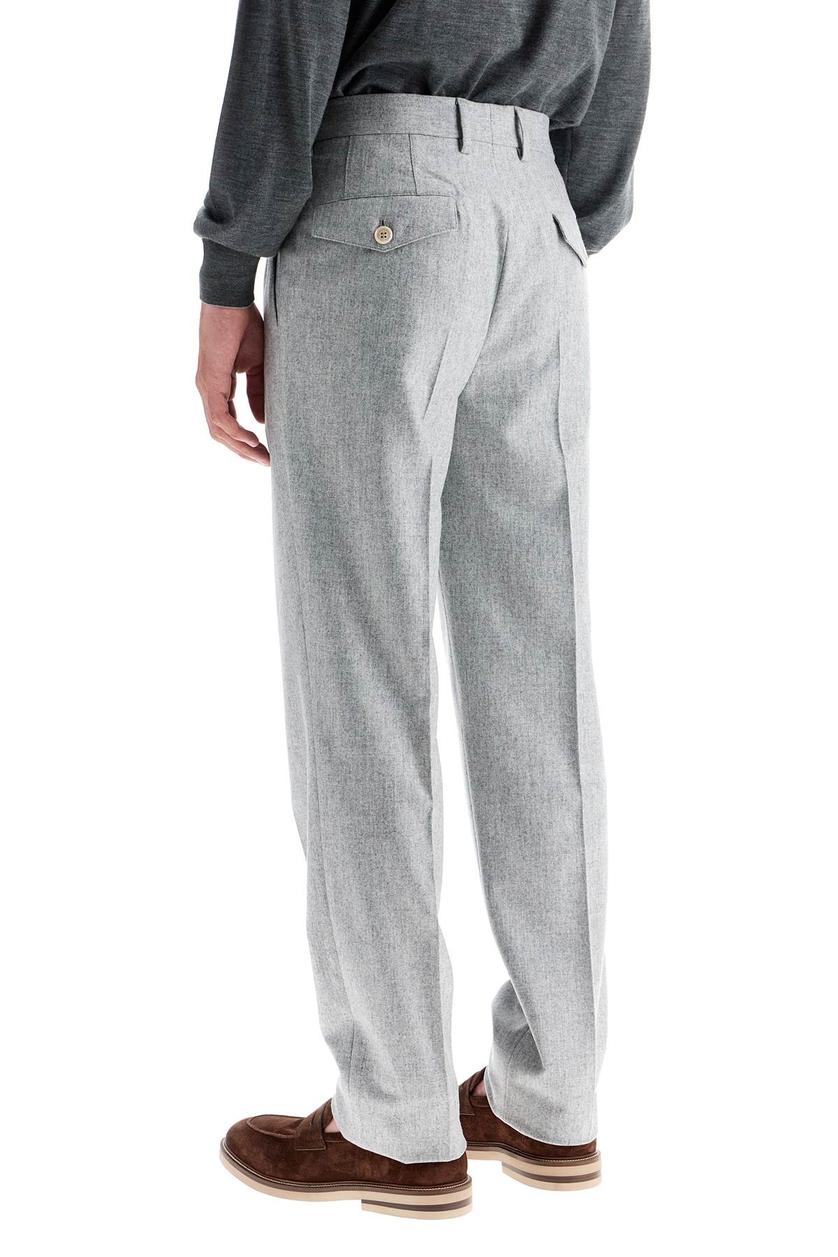 "flannel Leisure Fit Pants For  - Grigio