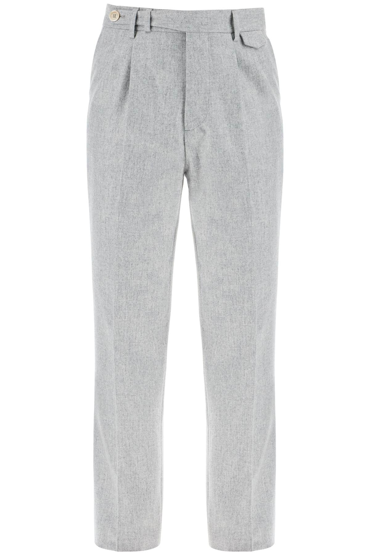 "flannel Leisure Fit Pants For  - Grigio