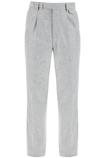 "flannel Leisure Fit Pants For  - Grigio