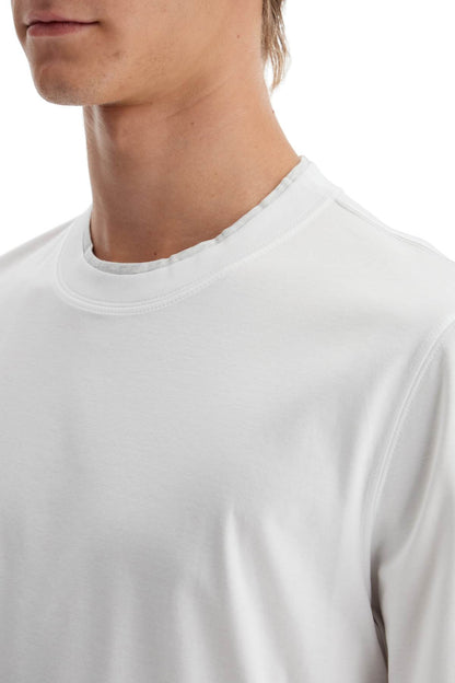 Layered-effect T-shirt  - White