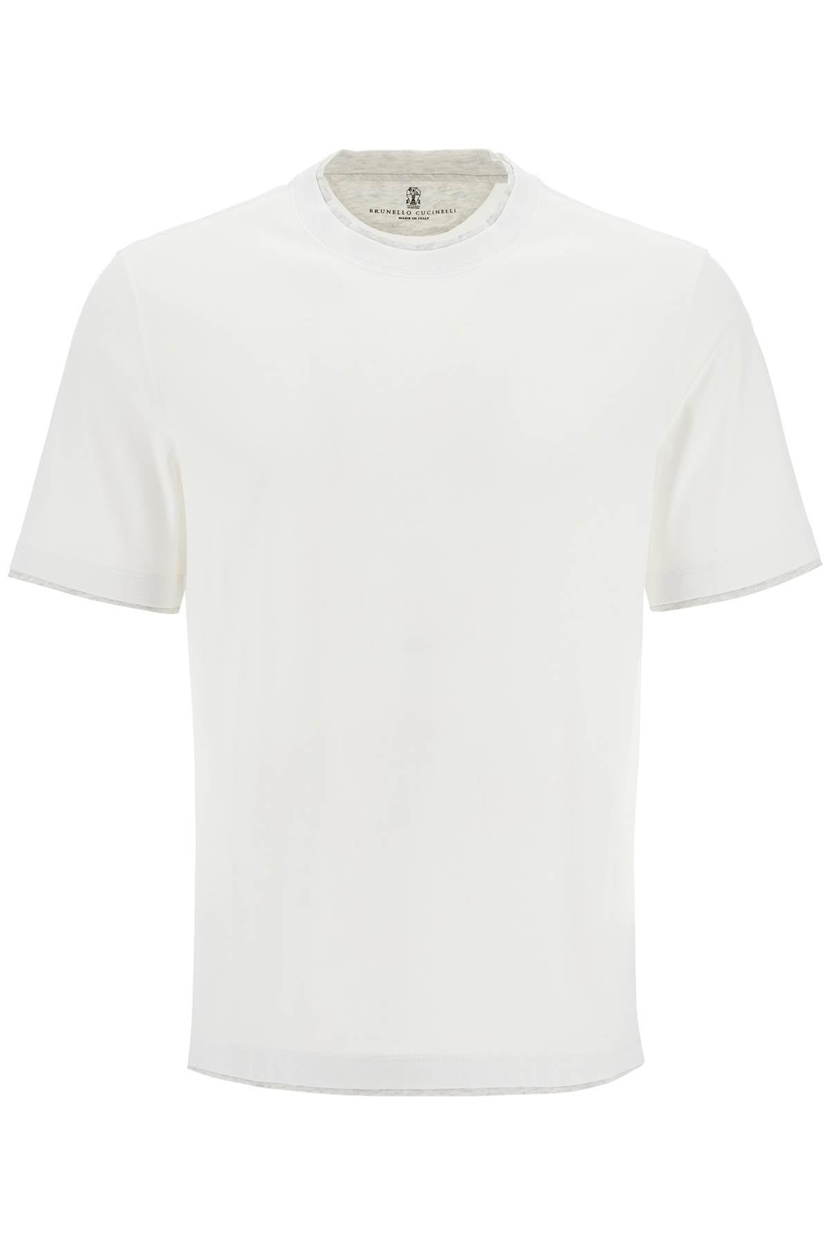 Layered-effect T-shirt  - White