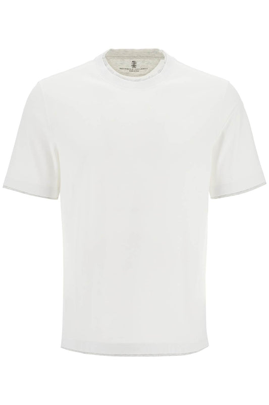 Layered-effect T-shirt  - White