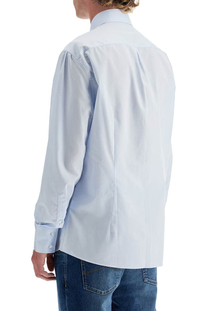 Spread Collar Slim Fit Shirt  - Light Blue