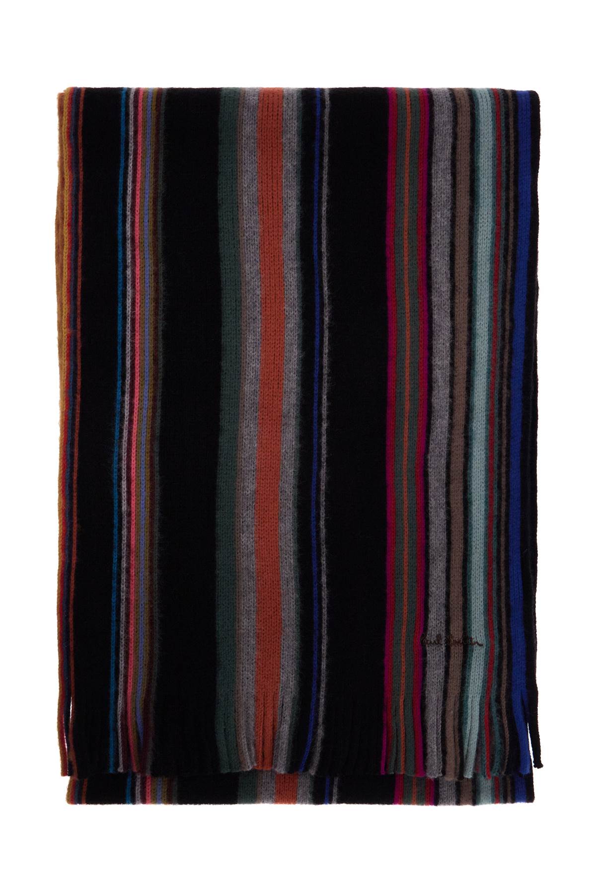 Multicolored Striped Wool Scarf  - Multicolor