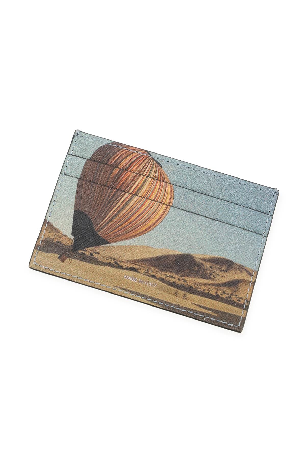 Signature Stripe Balloon Card Holder  - Black