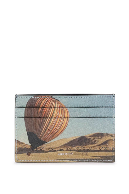 Signature Stripe Balloon Card Holder  - Black