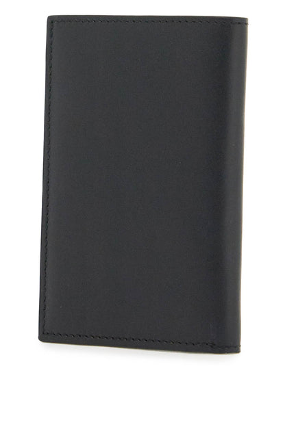 Signature Stripe Card Holder  - Black