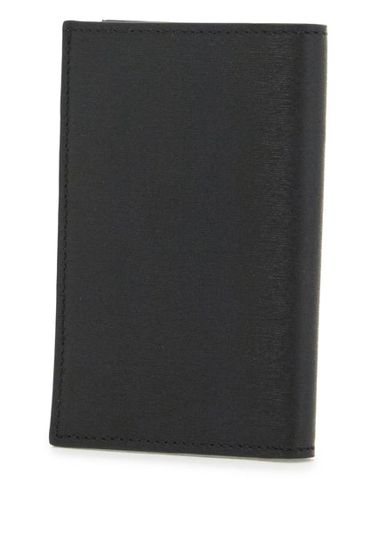 Leather Bi-fold Wallet In  - Black