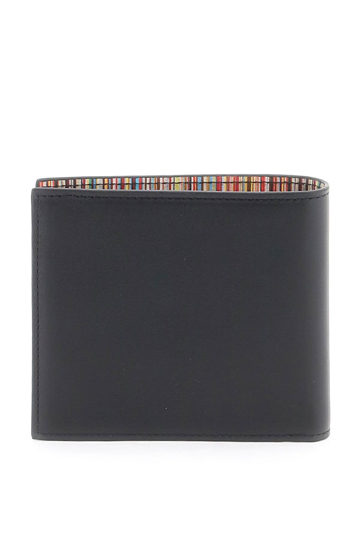 Signature Stripe Bifold Wallet  - Nero