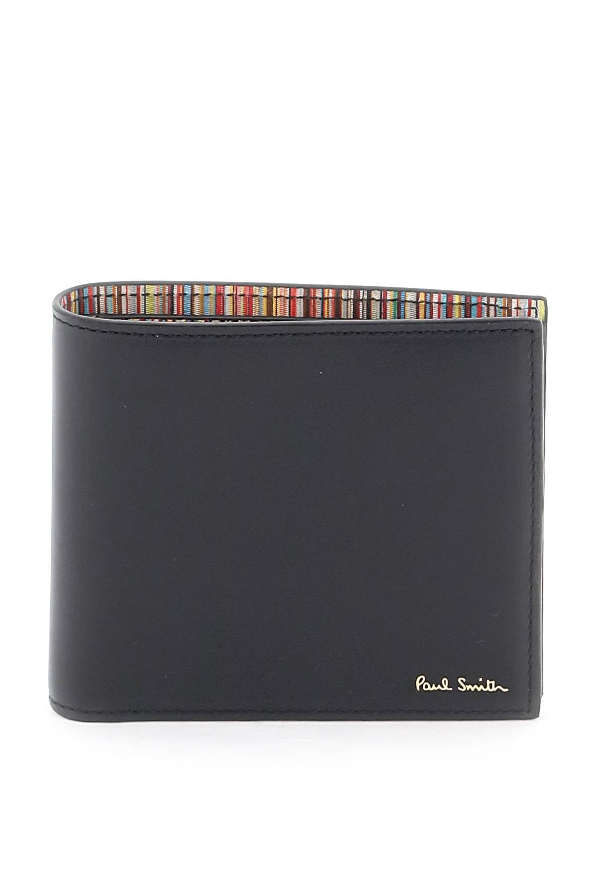 Signature Stripe Bifold Wallet  - Nero