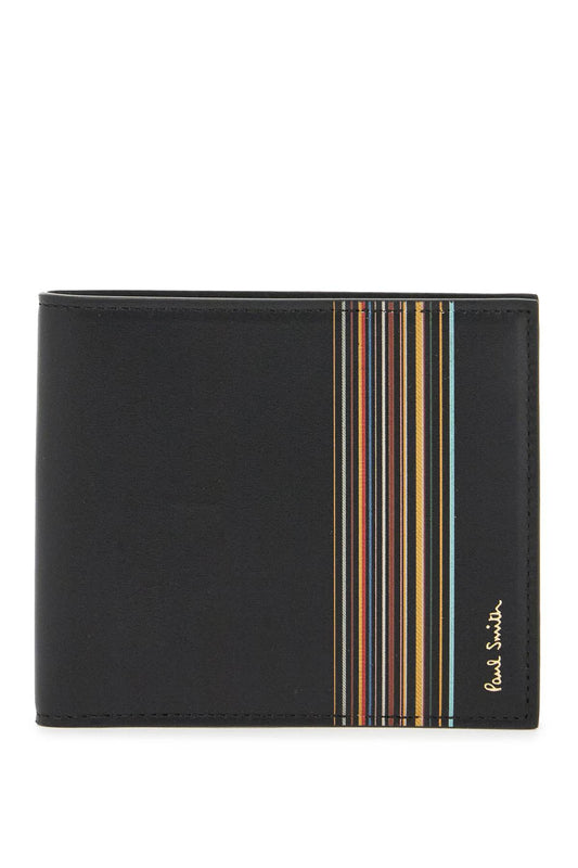 Signature Stripe Block Wallet  - Black