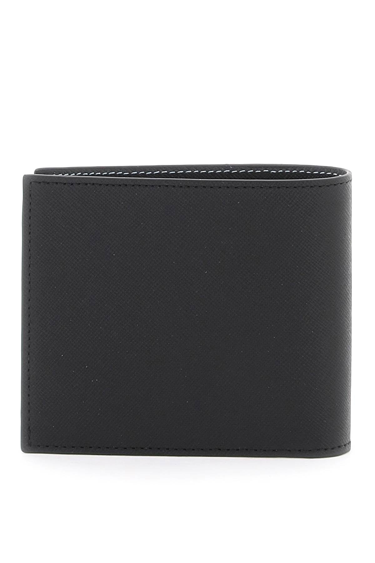 Signature Stripe Balloon Wallet  - Black