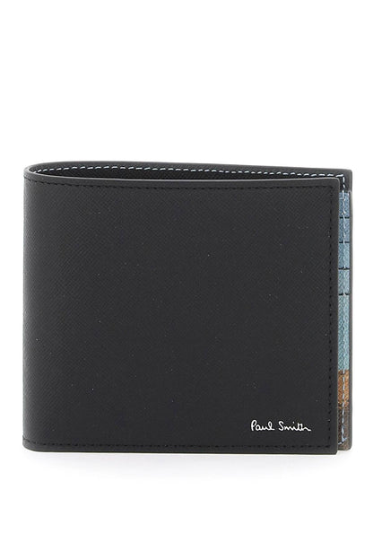 Signature Stripe Balloon Wallet  - Black