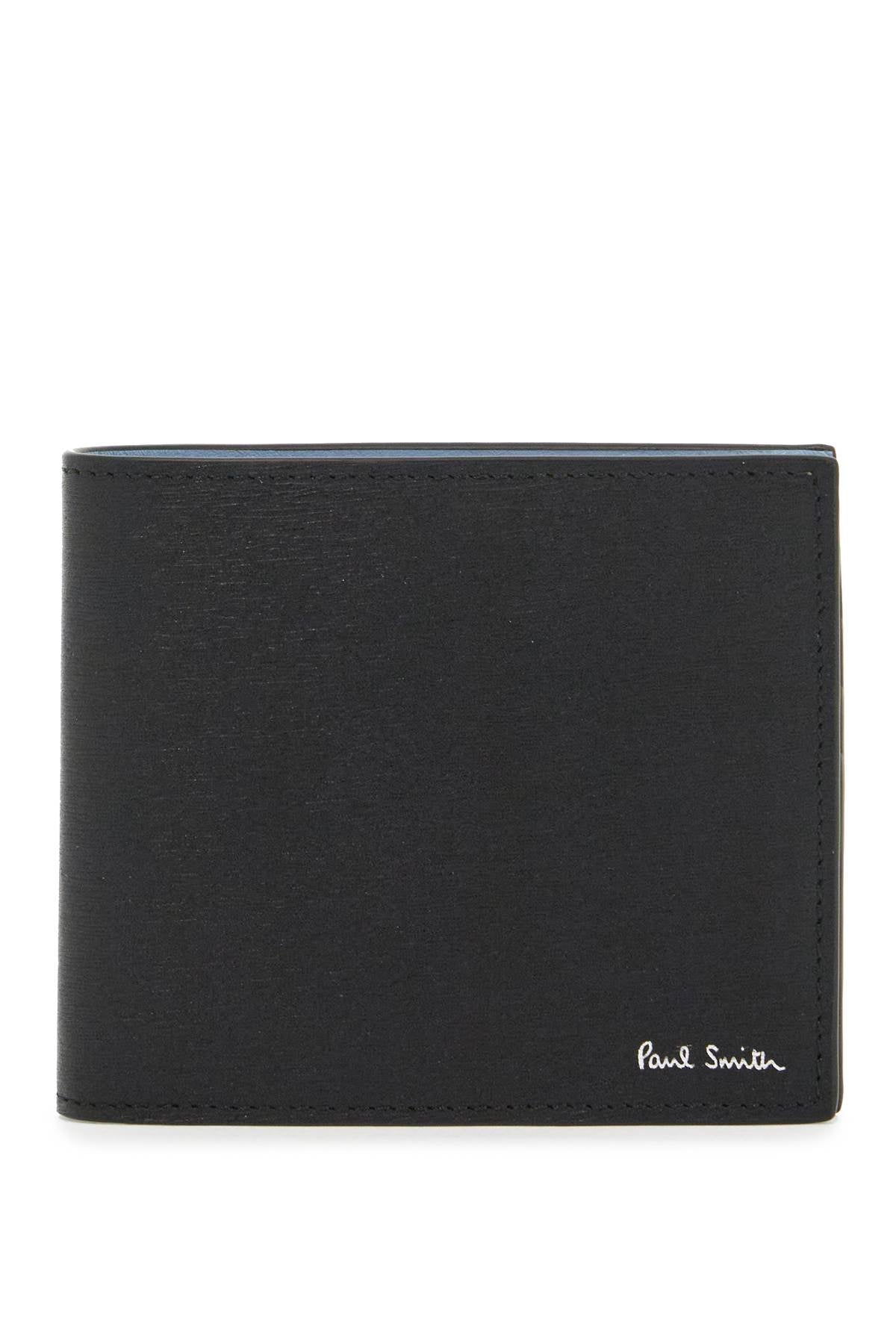 Leather Bi-fold Wallet In  - Black