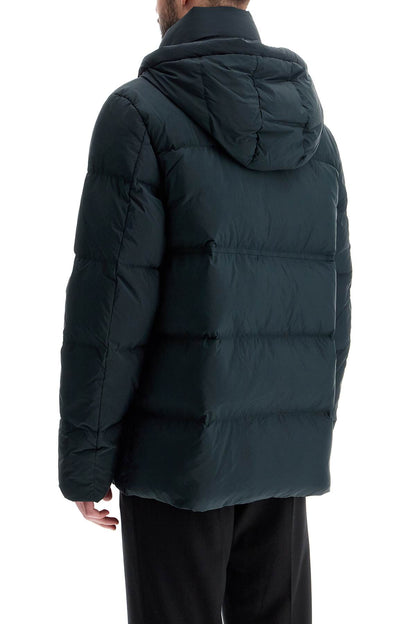 Removable Hooded Down Jacket  - Green