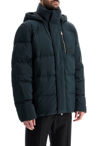 Removable Hooded Down Jacket  - Green