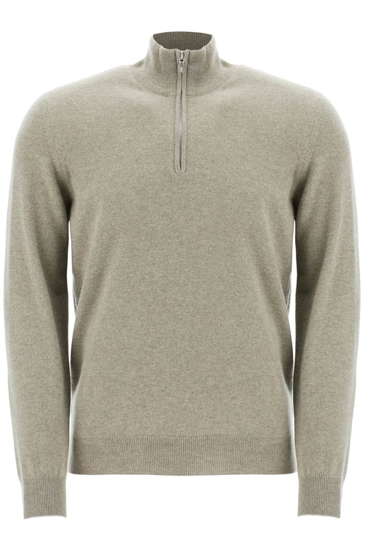 Cashmere High-neck Pullover Sweater  - Verde