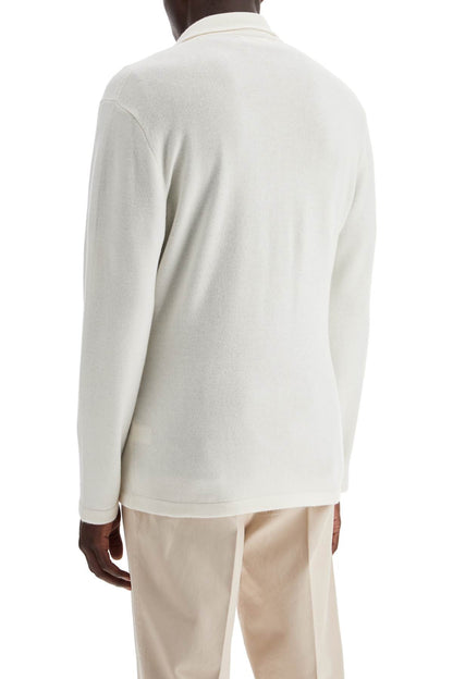 Double-breasted Cashmere Cardigan  - White