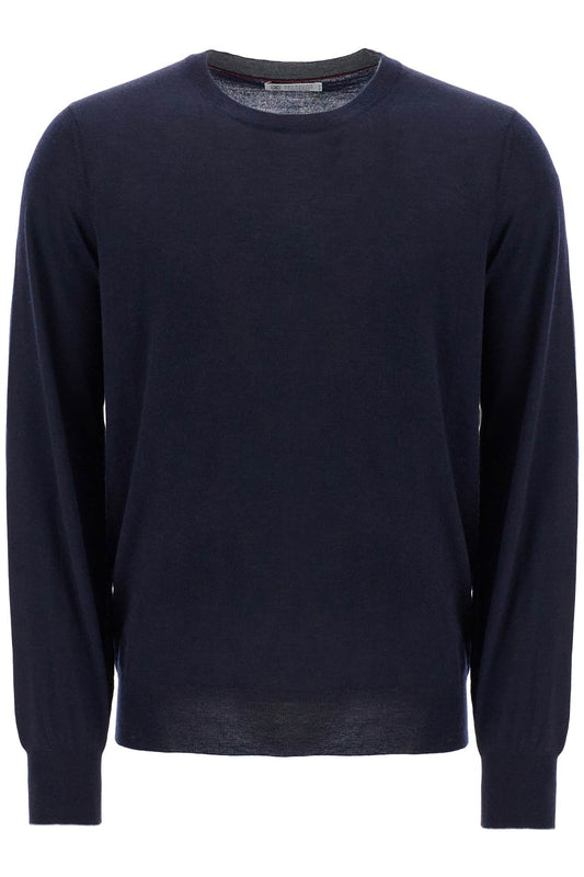 Fine Wool-cashmere Sweater  - Blue