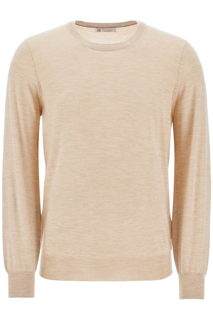 Fine Wool-cashmere Sweater  - Beige