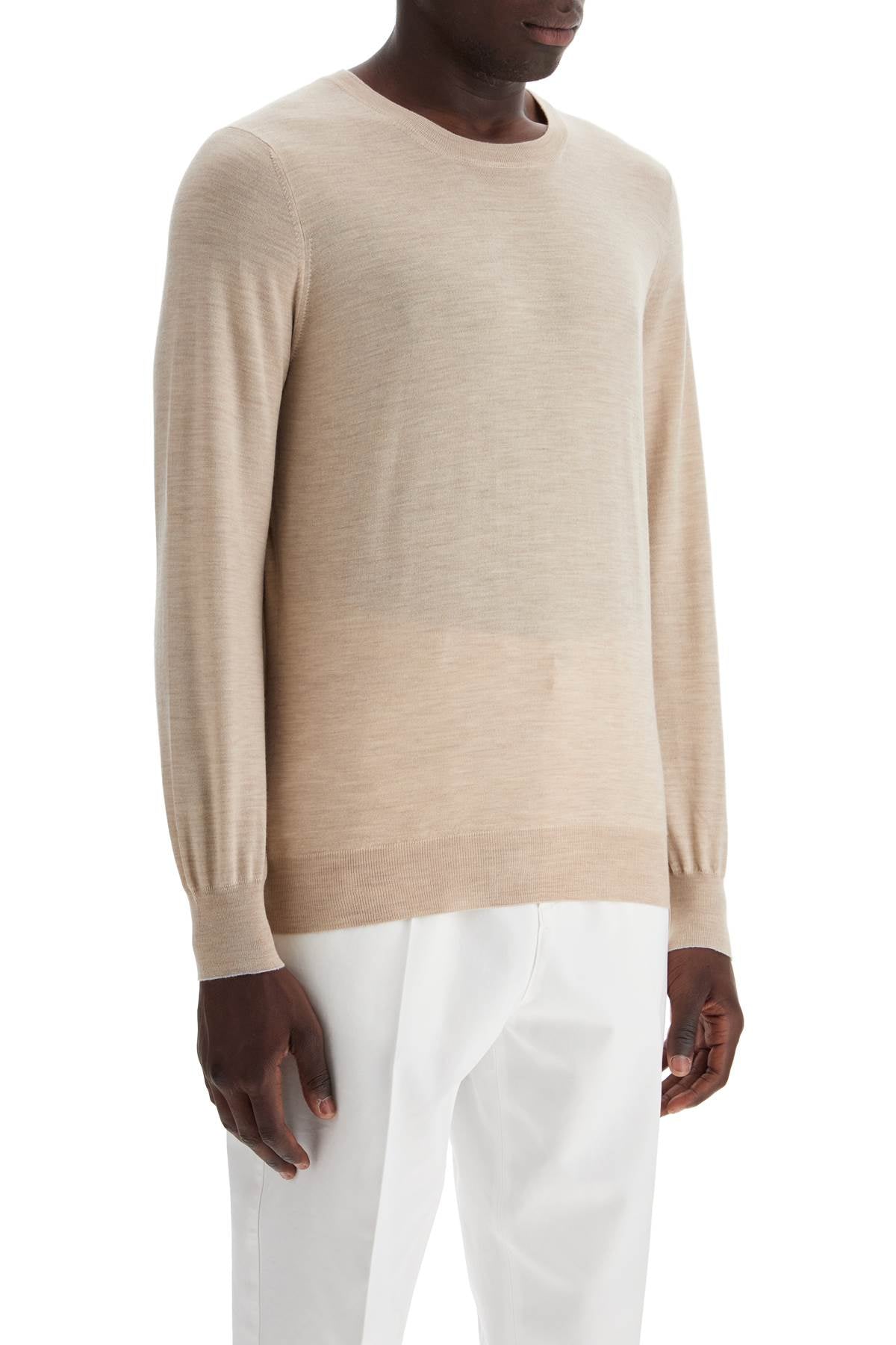 Fine Wool-cashmere Sweater  - Beige