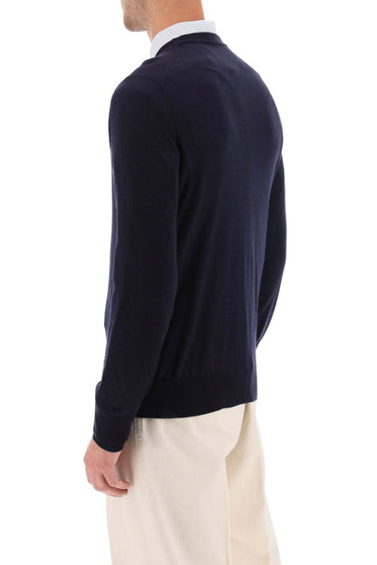 Fine Wool-cashmere Sweater  - Blue