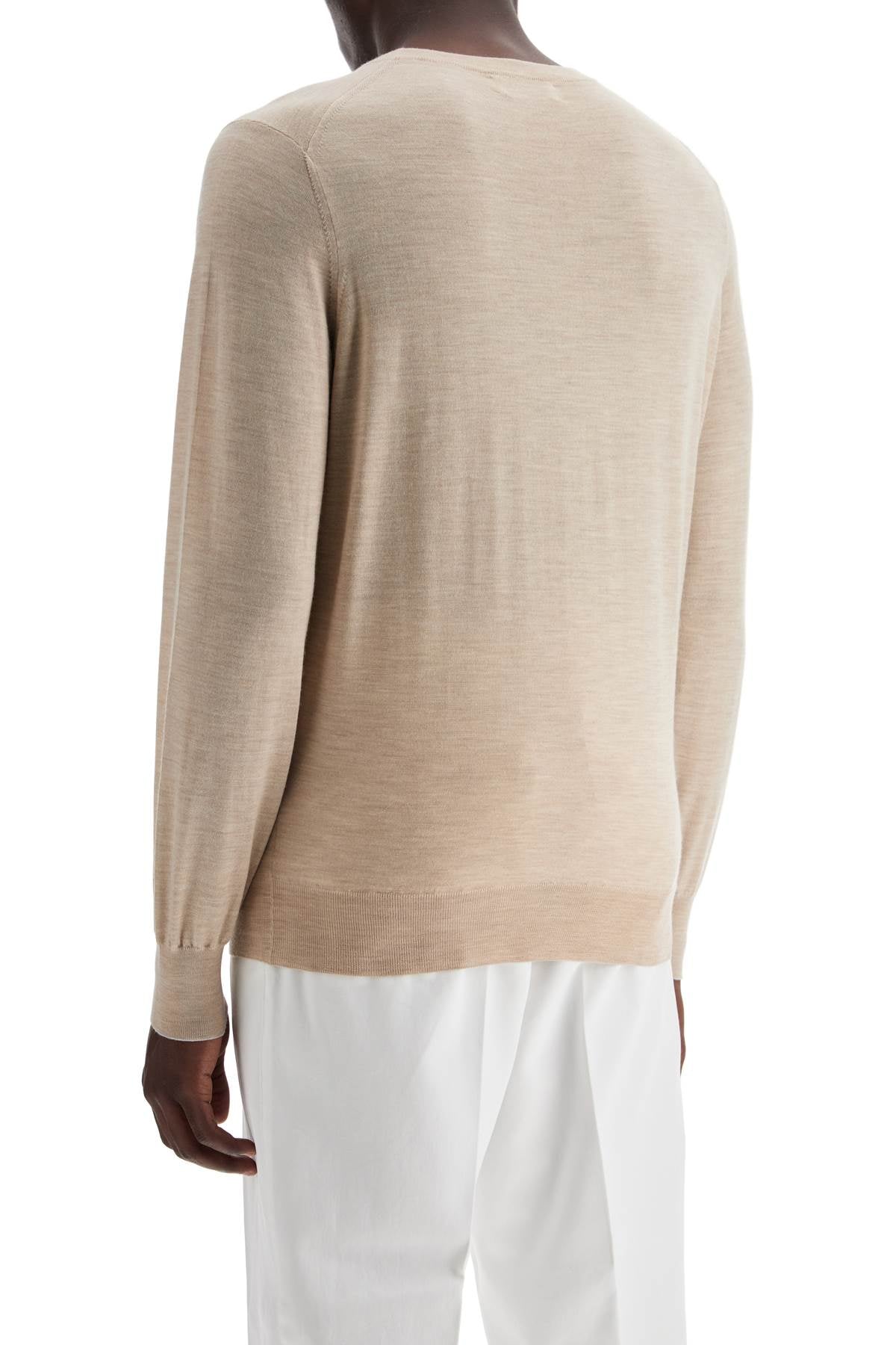 Fine Wool-cashmere Sweater  - Beige