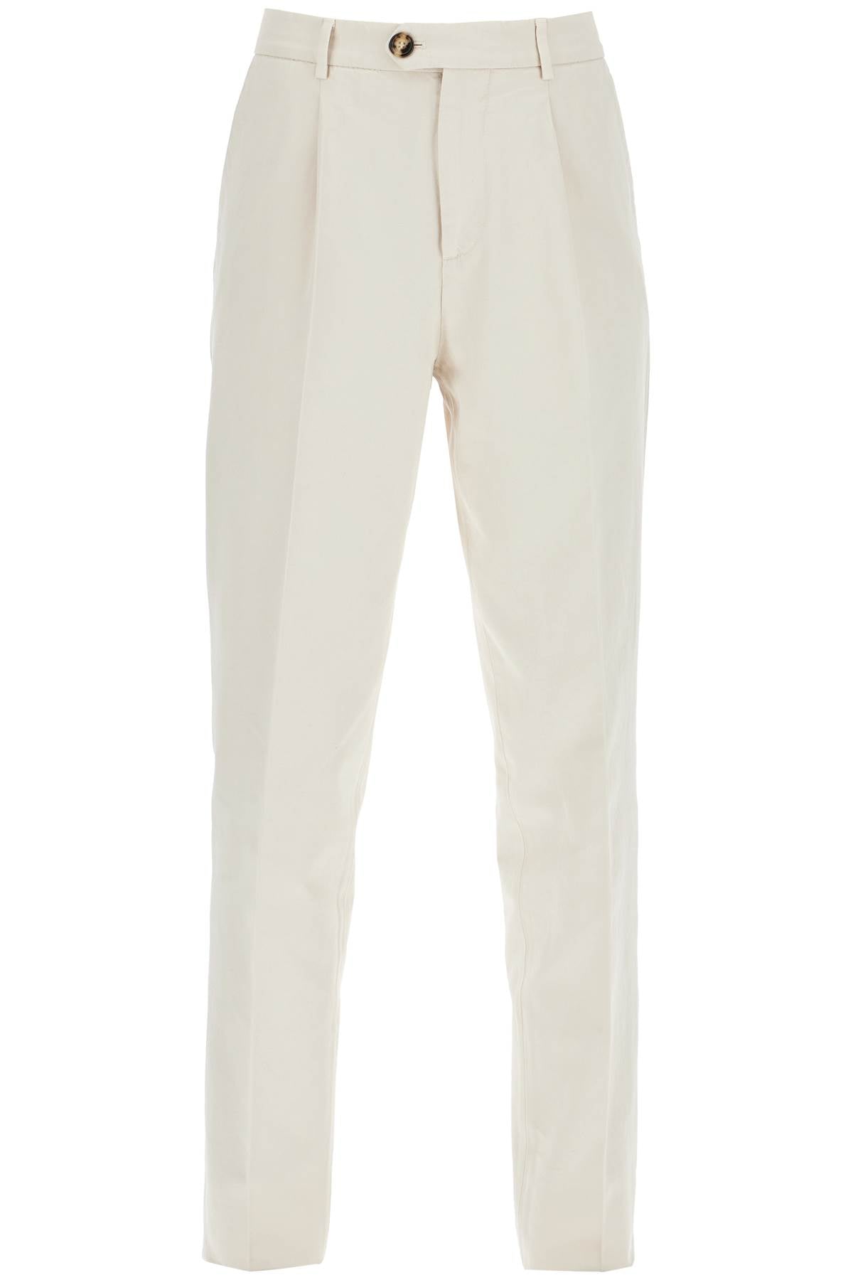 Leisure Fit Gabardine Trousers  - Beige