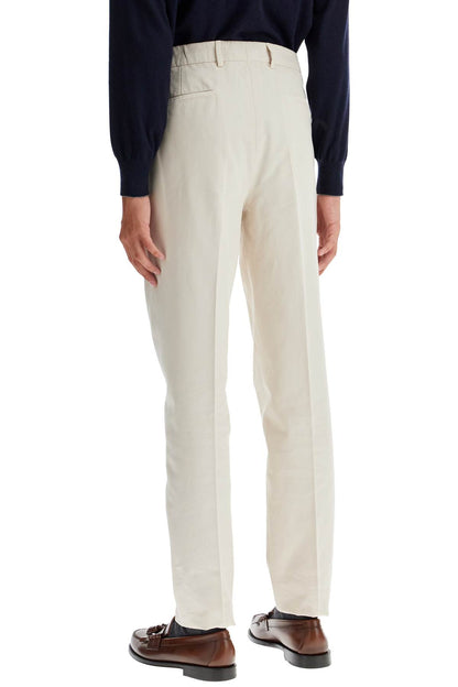 Leisure Fit Gabardine Trousers  - Beige