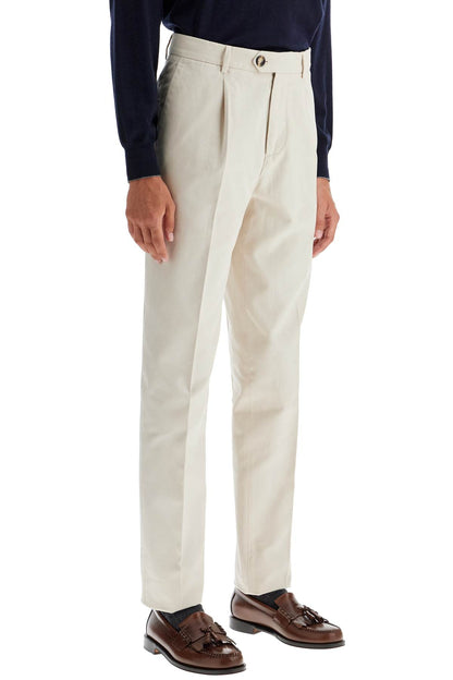 Leisure Fit Gabardine Trousers  - Beige