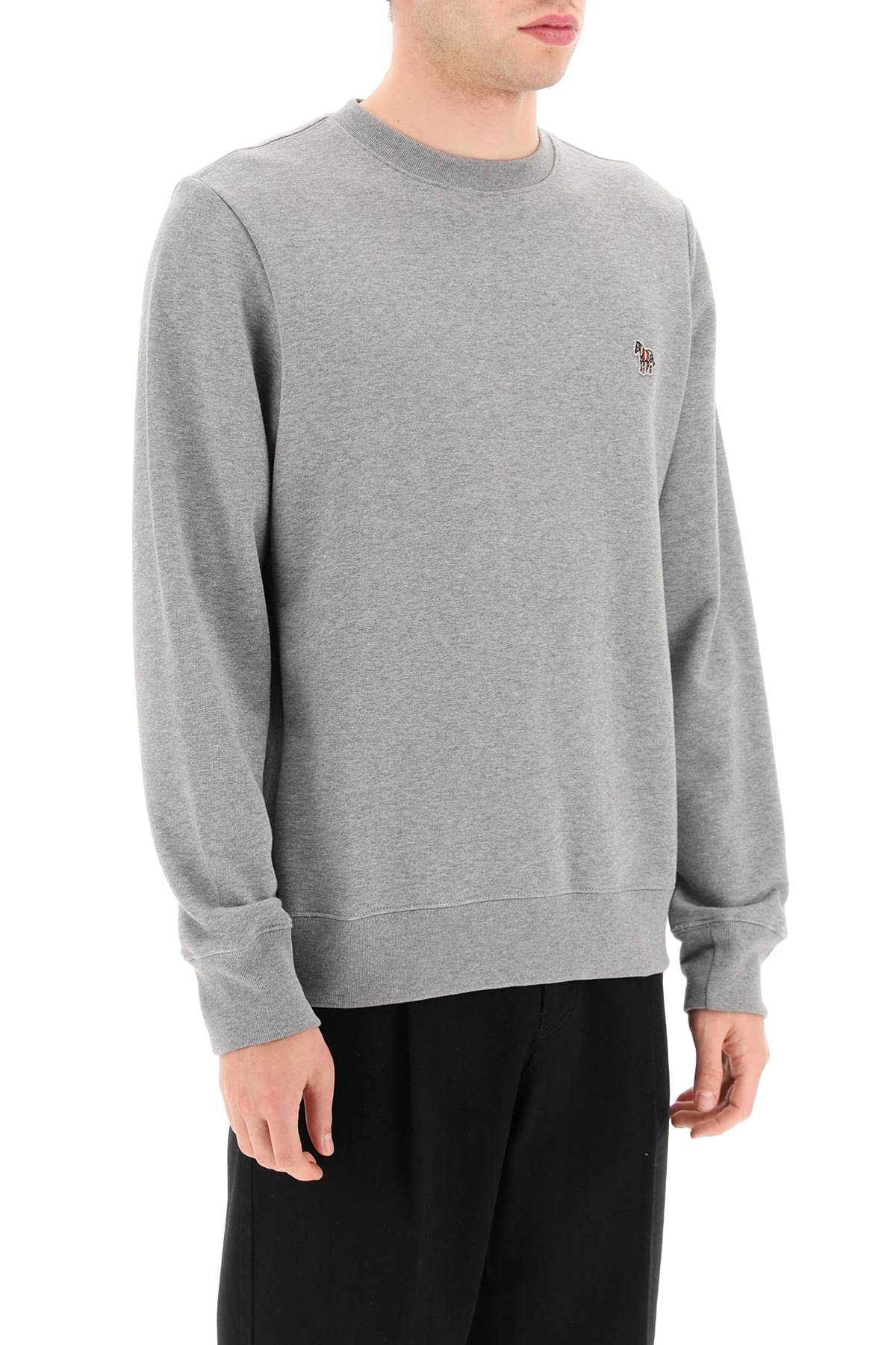 Zebra Logo Sweatshirt With Zebra Logo  - Grigio