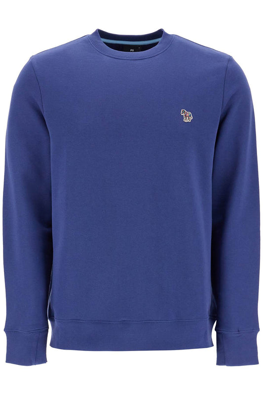 Zebra Patch Crewneck Sweatshirt  - Purple