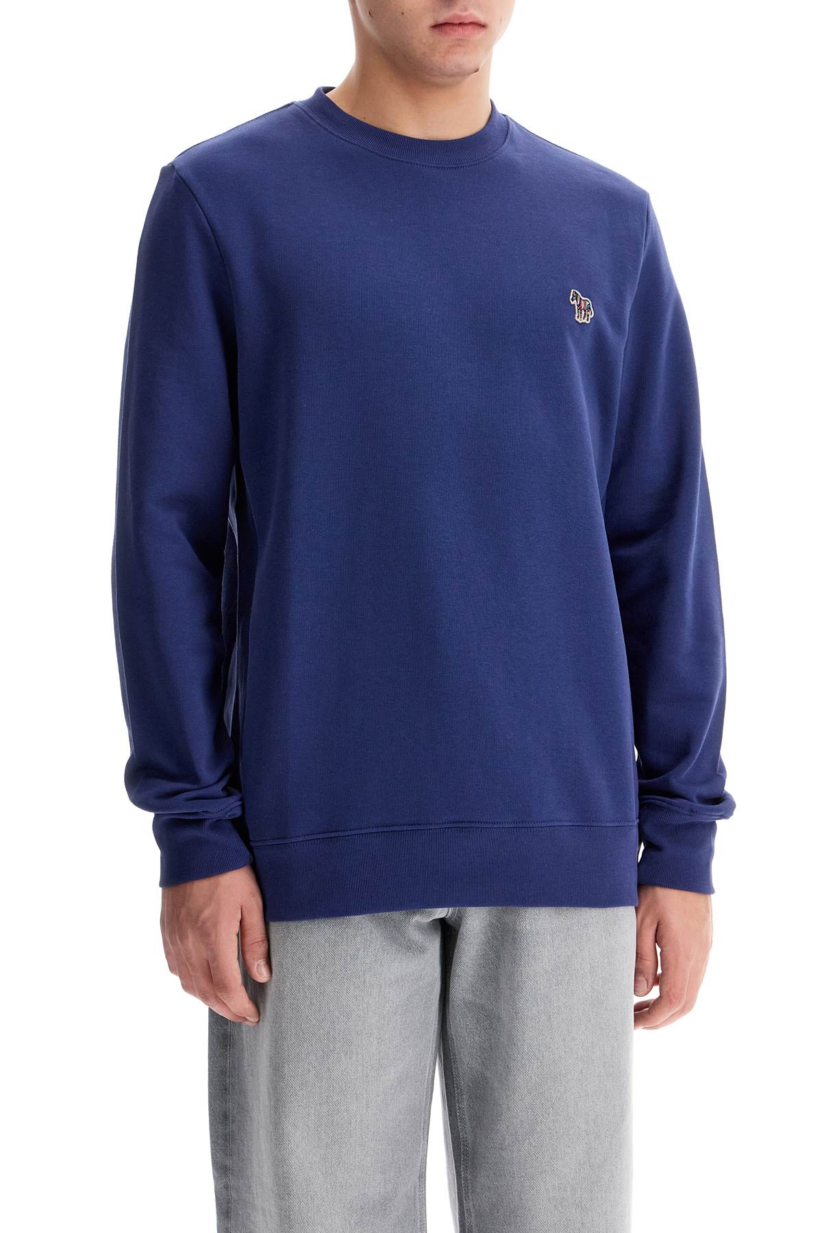 Zebra Patch Crewneck Sweatshirt  - Purple